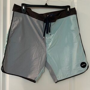 RVCA Men's Board Shorts - Aqua and Charcoal